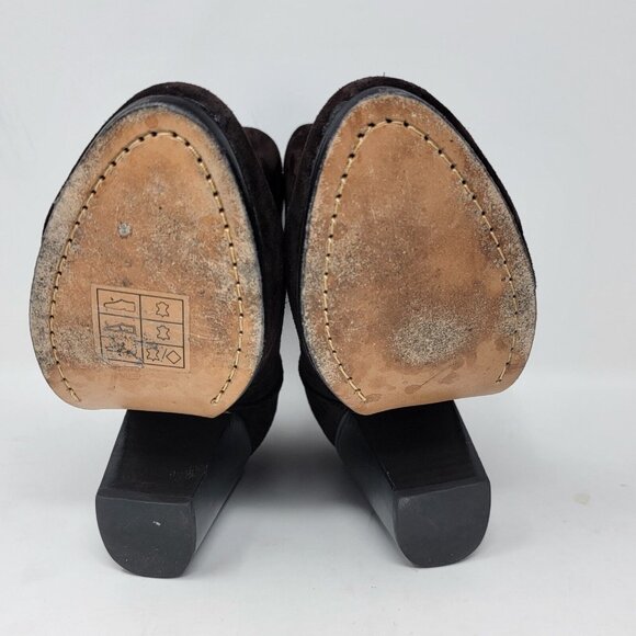 Rag & Bone Classic Newbury Brown Suede Ankle Boots Back Zip Size 37 - Picture 8 of 9